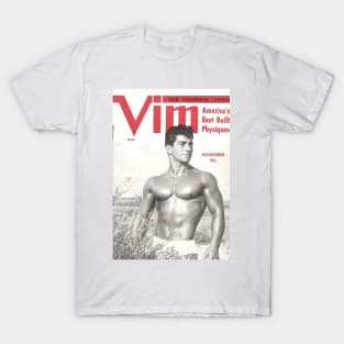 VIM America's Best Built Physiques - Vintage Physique Muscle Male Model Magazine Cover T-Shirt